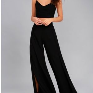 BLACK TWO-PIECE JUMPSUIT